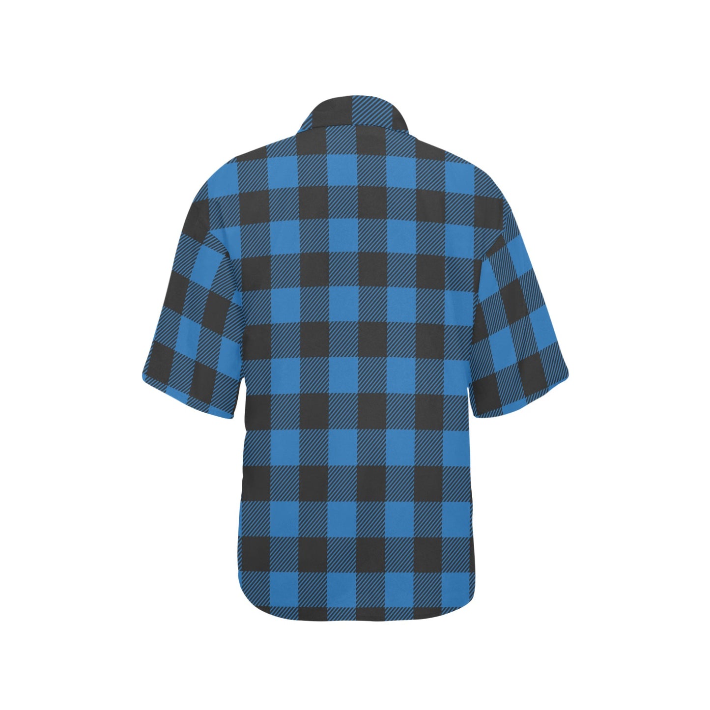 Buffalo check Blue Pattern Print Design 03 Women's Hawaiian Shirt