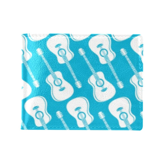Acoustic Guitar Print Design LKS404 Men's ID Card Wallet