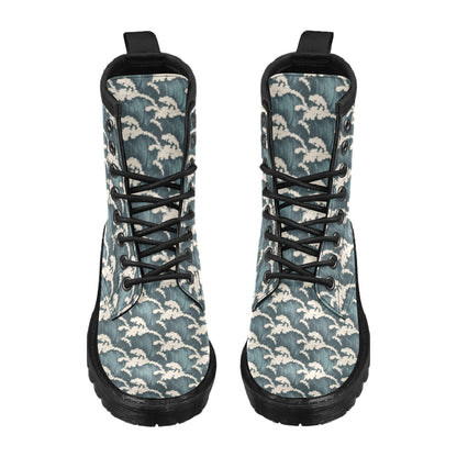 Wave Art Print Women's Boots