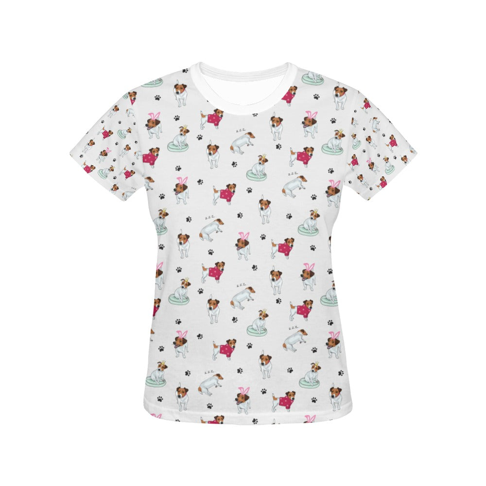 Russell Terriers Print Design LKS308 Women's  T-shirt