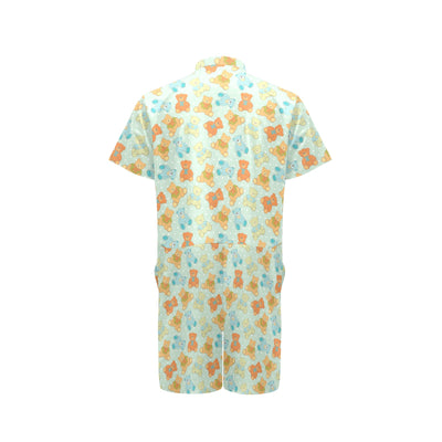 Bear Pattern Print Design 02 Men's Romper