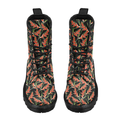 Heliconia Pattern Print Design HL010 Women's Boots