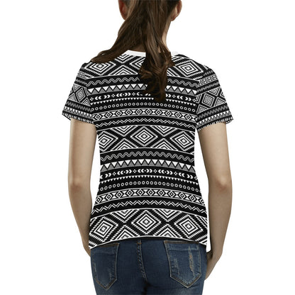 Tribal Pattern Print Design LKS301 Women's  T-shirt
