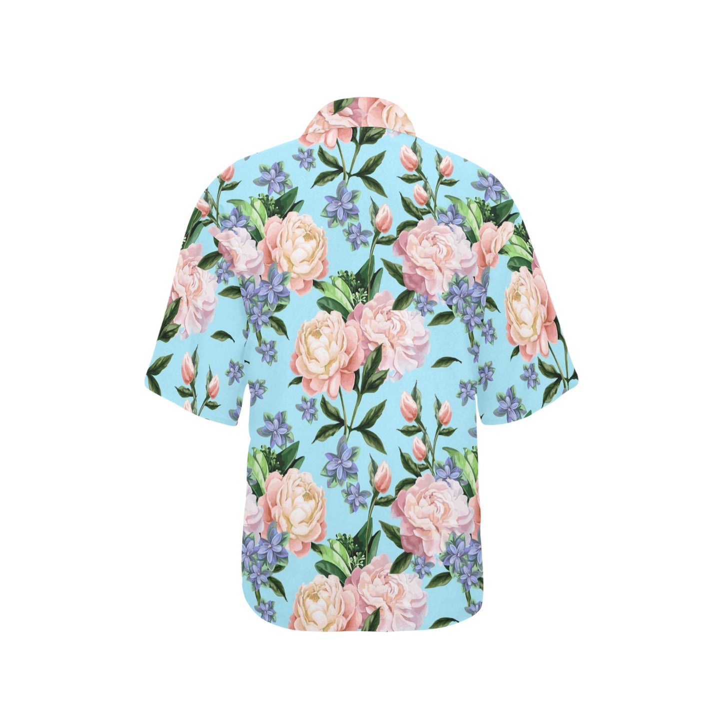 Peony Pattern Print Design PE02 Women's Hawaiian Shirt