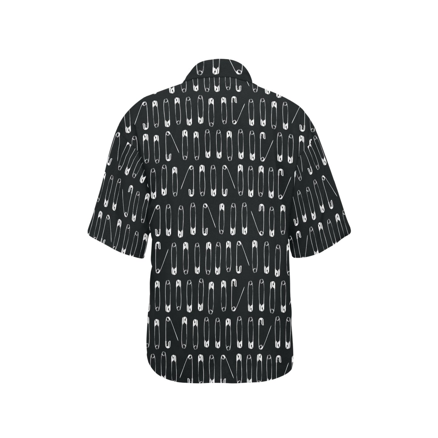 Safety Pin Print Design LKS302 Women's Hawaiian Shirt