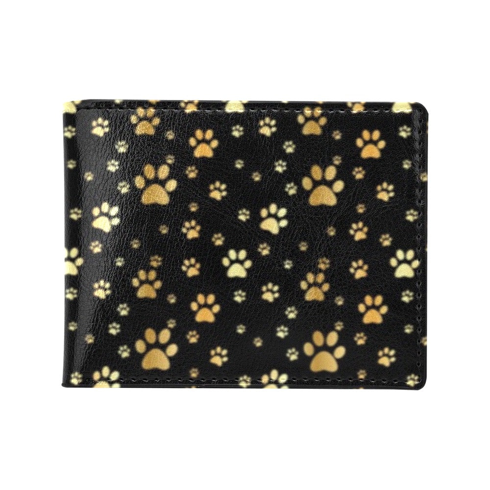 Paw Gold Print Men's ID Card Wallet
