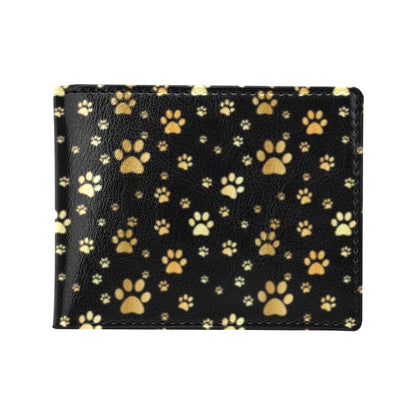 Paw Gold Print Men's ID Card Wallet