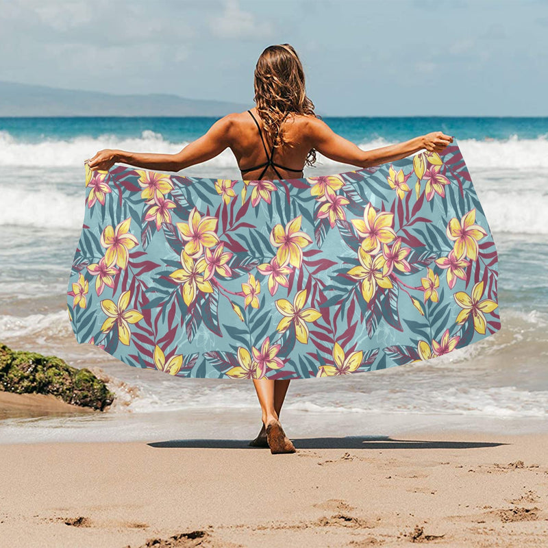 Summer Floral Print Design LKS304 Beach Towel 32" x 71"