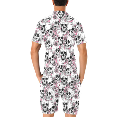 Cherry Blossom Pattern Print Design CB03 Men's Romper