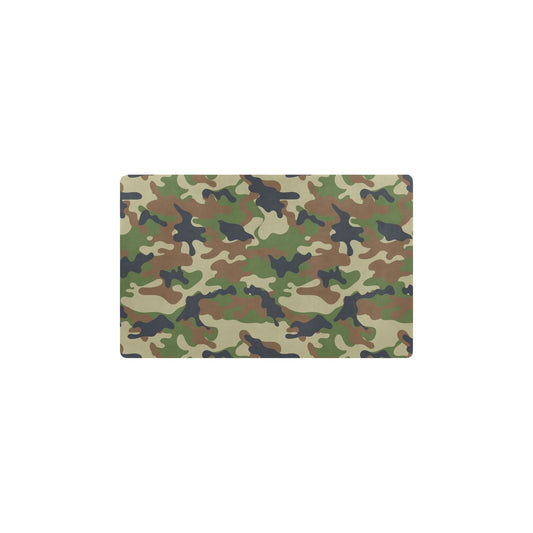 Army Camouflage Pattern Print Design 01 Kitchen Mat