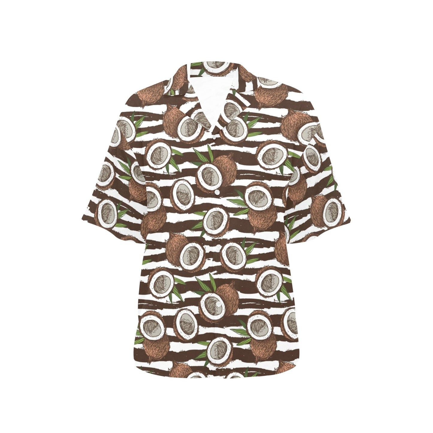 Coconut Pattern Print Design CN04 Women's Hawaiian Shirt