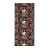 Skull And Roses Print Design LKS303 Beach Towel 32" x 71"