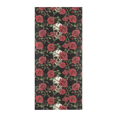 Skull And Roses Print Design LKS303 Beach Towel 32" x 71"