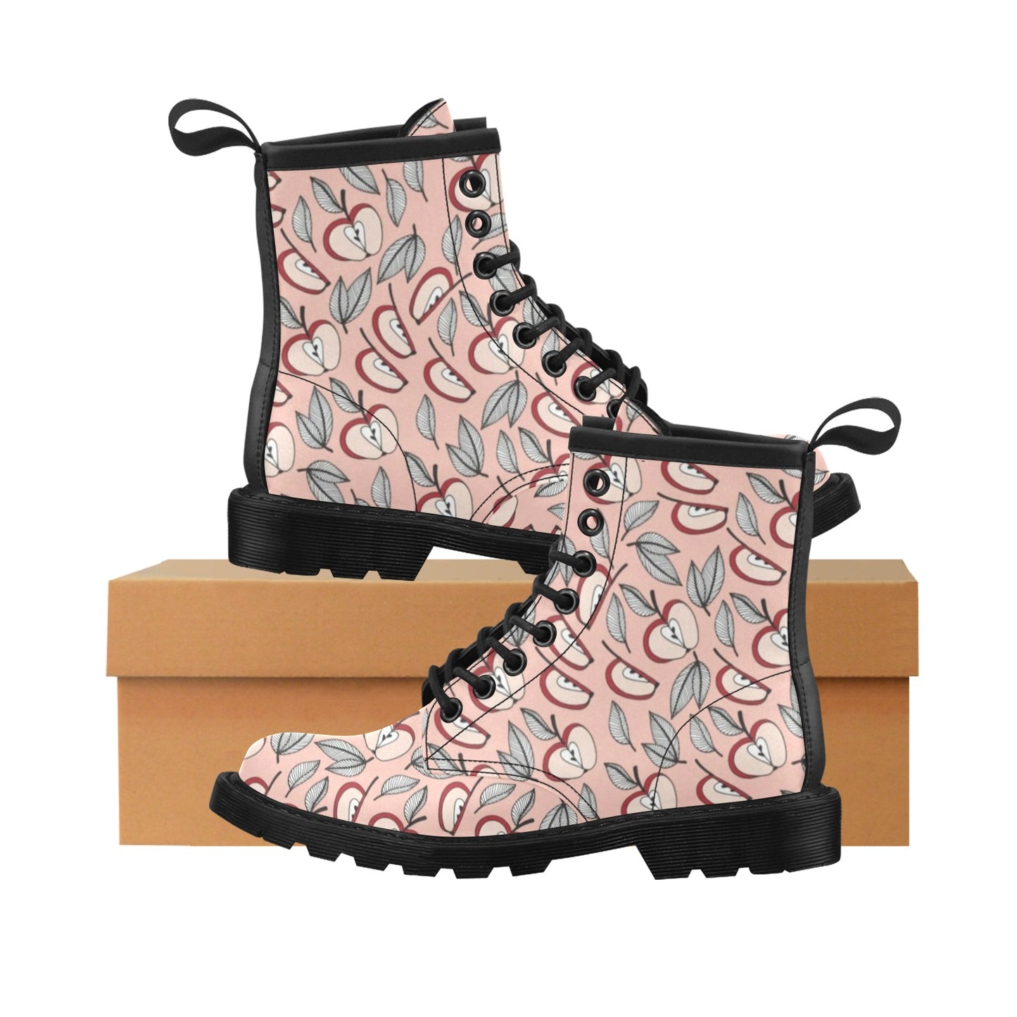 Apple Pattern Print Design AP04 Women's Boots