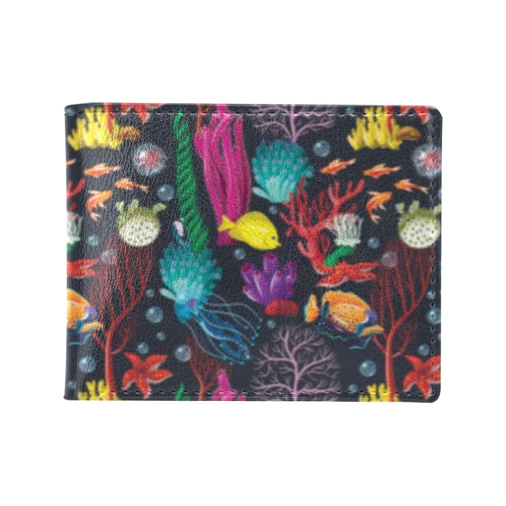 Underwater Cute Print Design LKS303 Men's ID Card Wallet