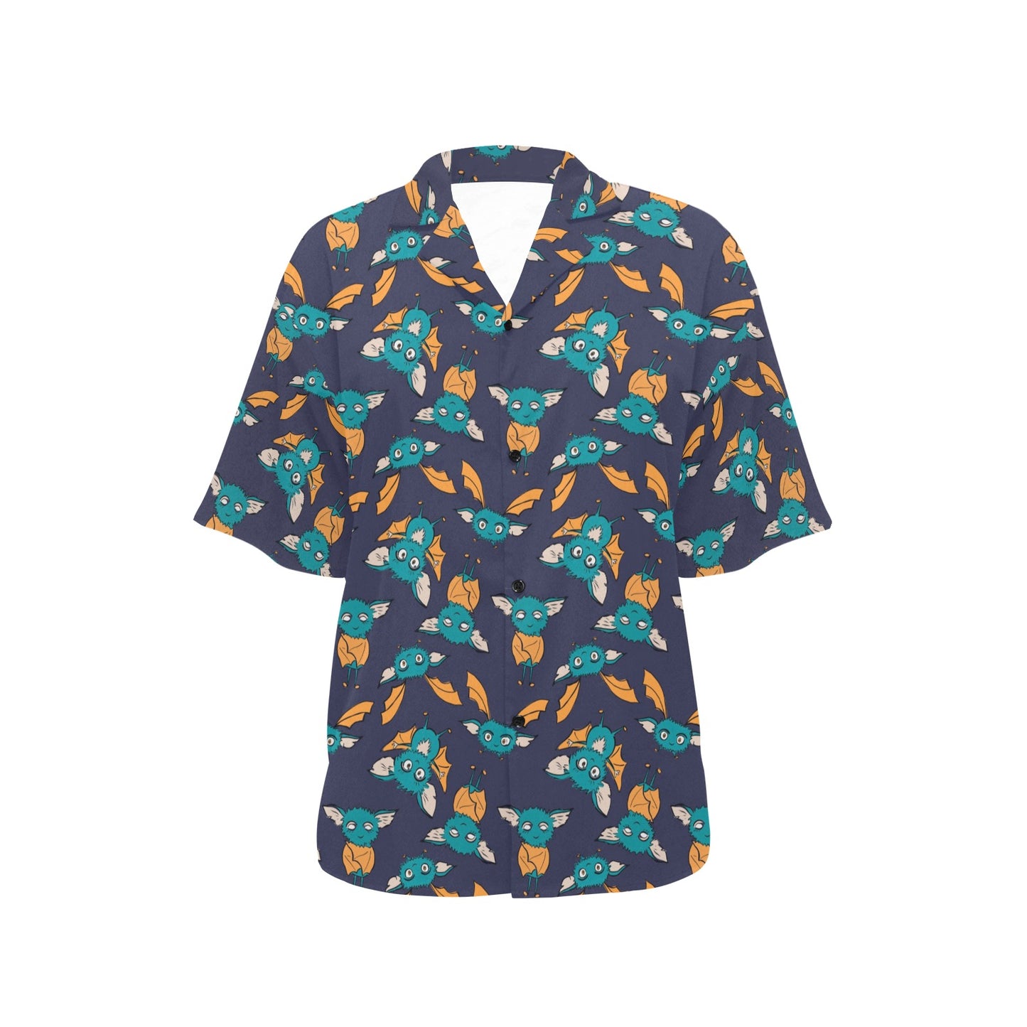 Bat Pattern Print Design 07 Women's Hawaiian Shirt