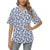 Hibiscus Blue Hawaiian Flower Style Women's Hawaiian Shirt