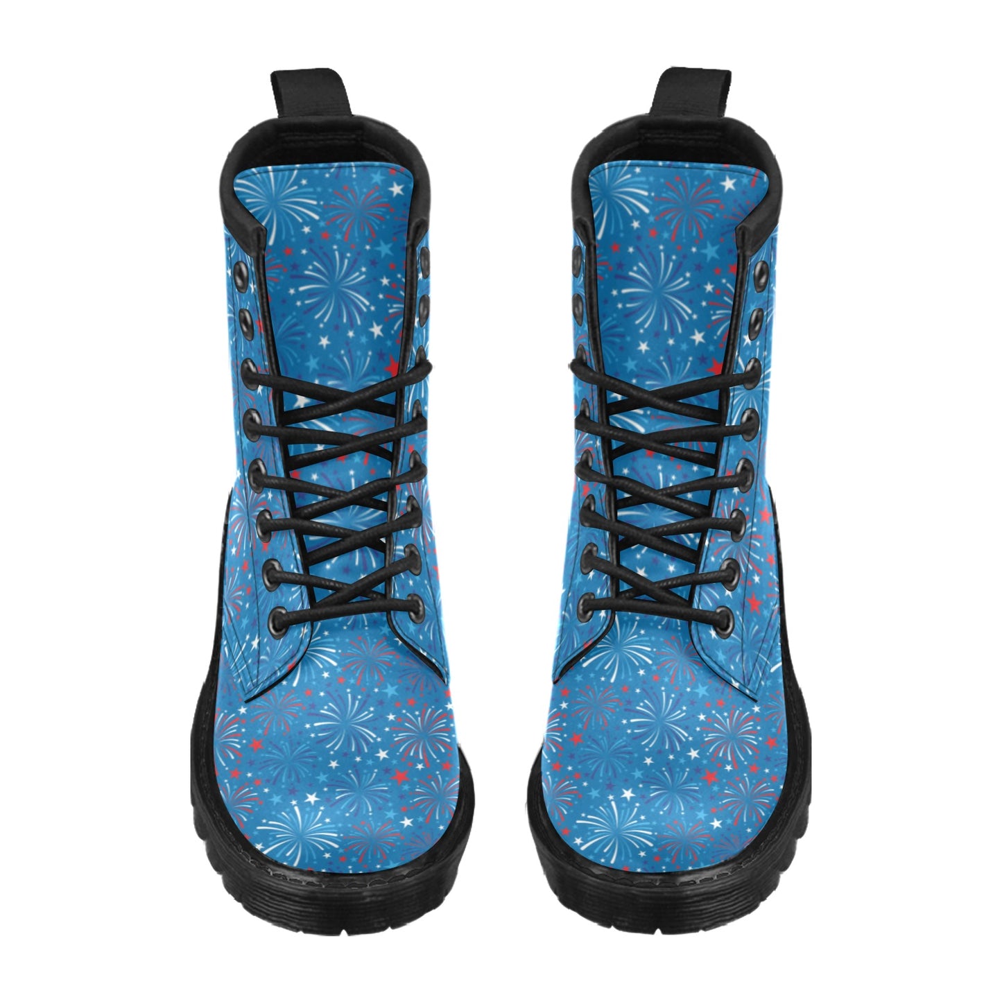 Firework Celebration Print Design LKS304 Women's Boots