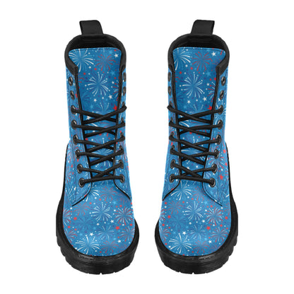 Firework Celebration Print Design LKS304 Women's Boots