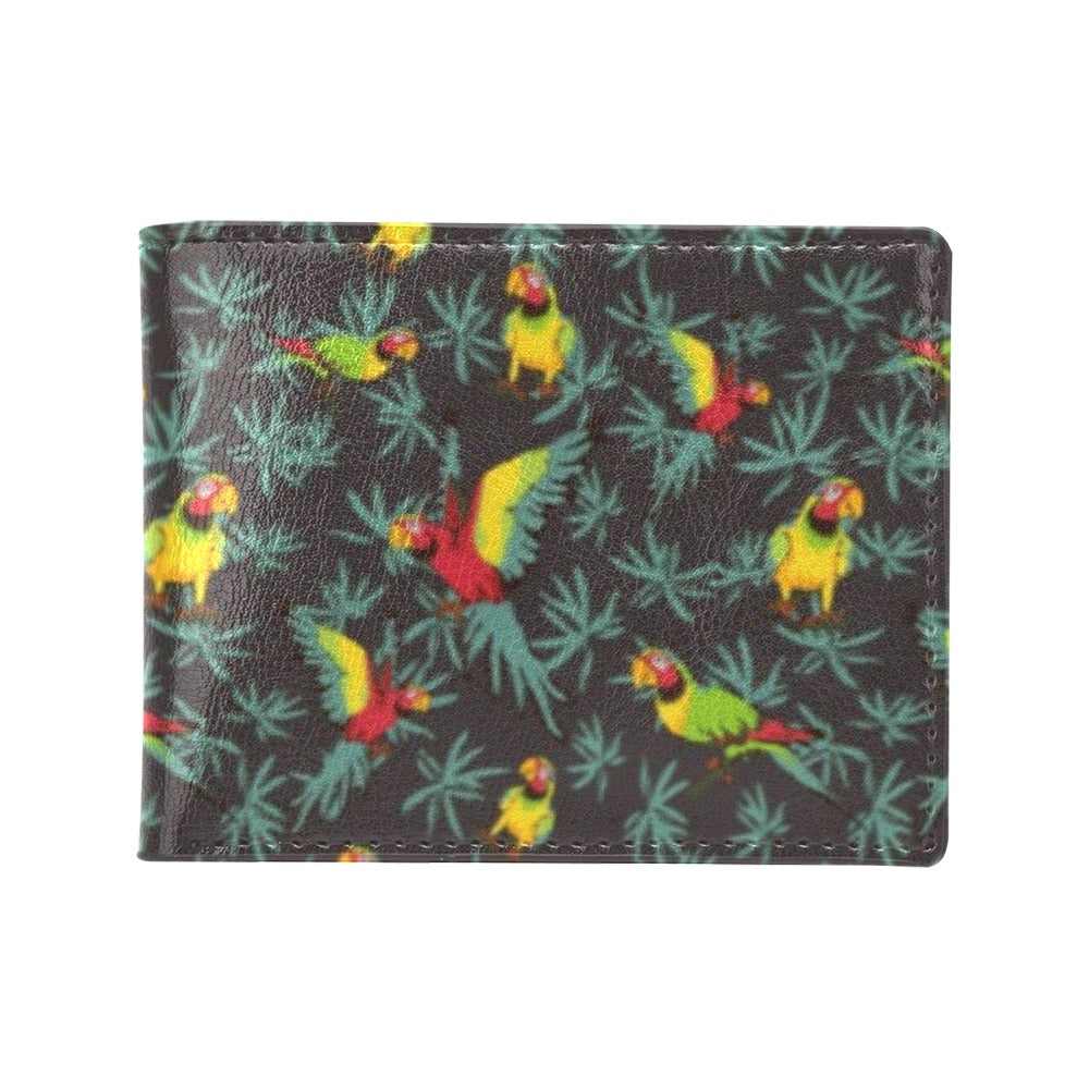 Parrot Themed Print Men's ID Card Wallet