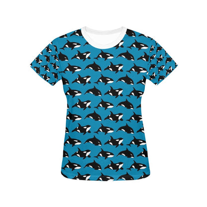 Whale Print Design LKS304 Women's  T-shirt
