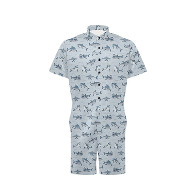 Shark Print Design LKS304 Men's Romper