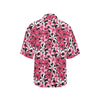 Flower Hawaiian Pink Red Hibiscus Print Women's Hawaiian Shirt