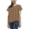 Horse Brown Print Design LKS307 Women's  T-shirt