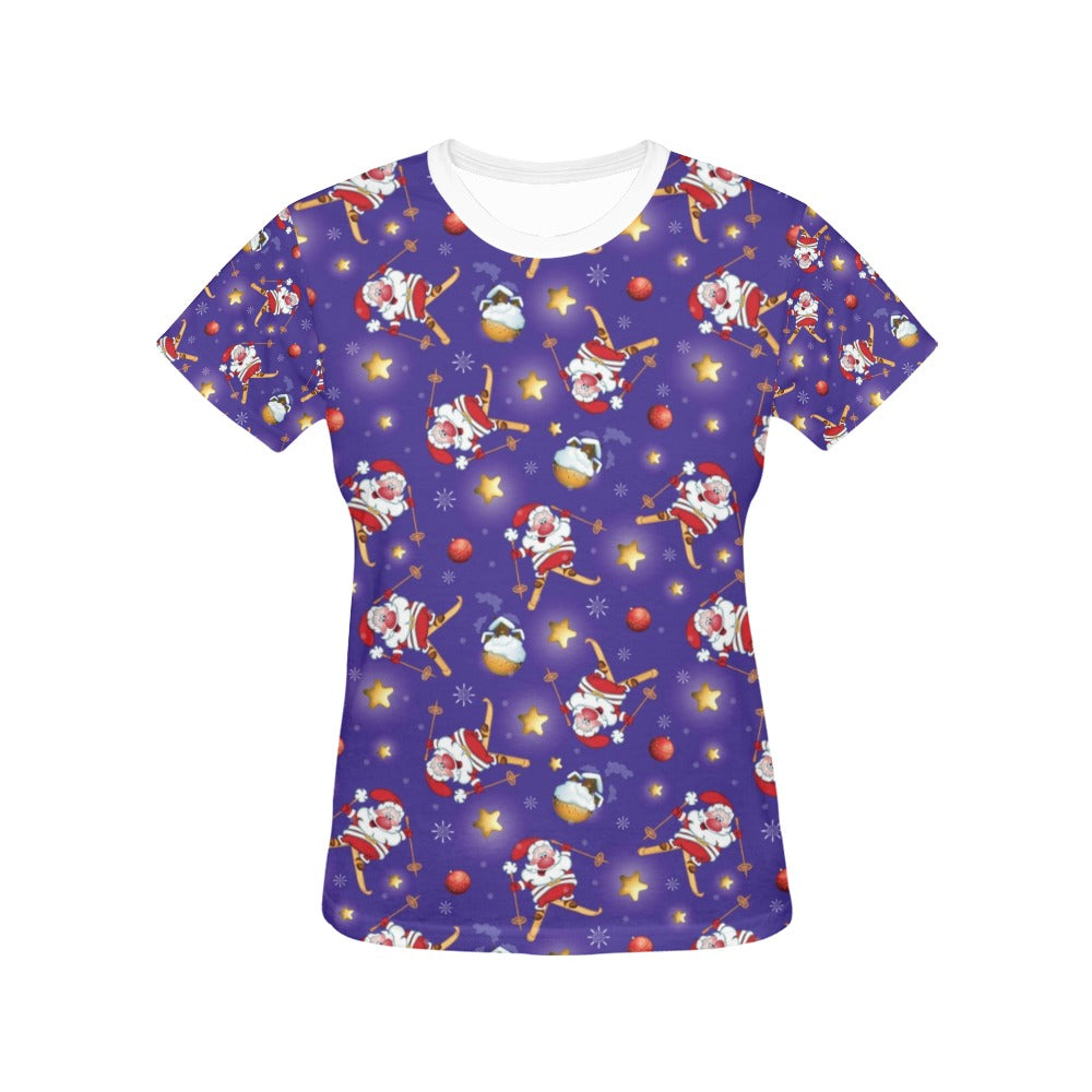 Ski Print Design LKS308 Women's  T-shirt