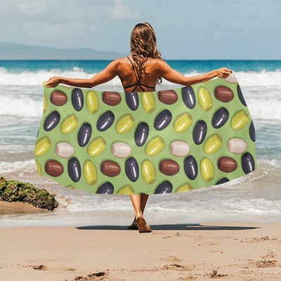 Olive Print Design LKS301 Beach Towel 32" x 71"