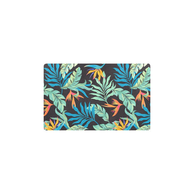 Tropical Palm Leaves Hawaiian Flower Kitchen Mat