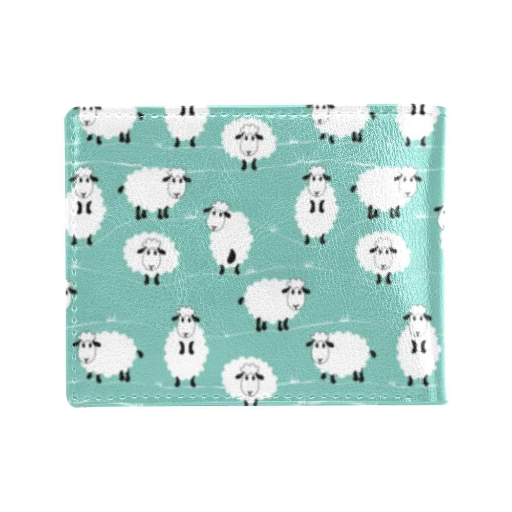 Sheep Print Design LKS404 Men's ID Card Wallet