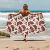 Tattoo Rose Print Design LKS302 Beach Towel 32" x 71"