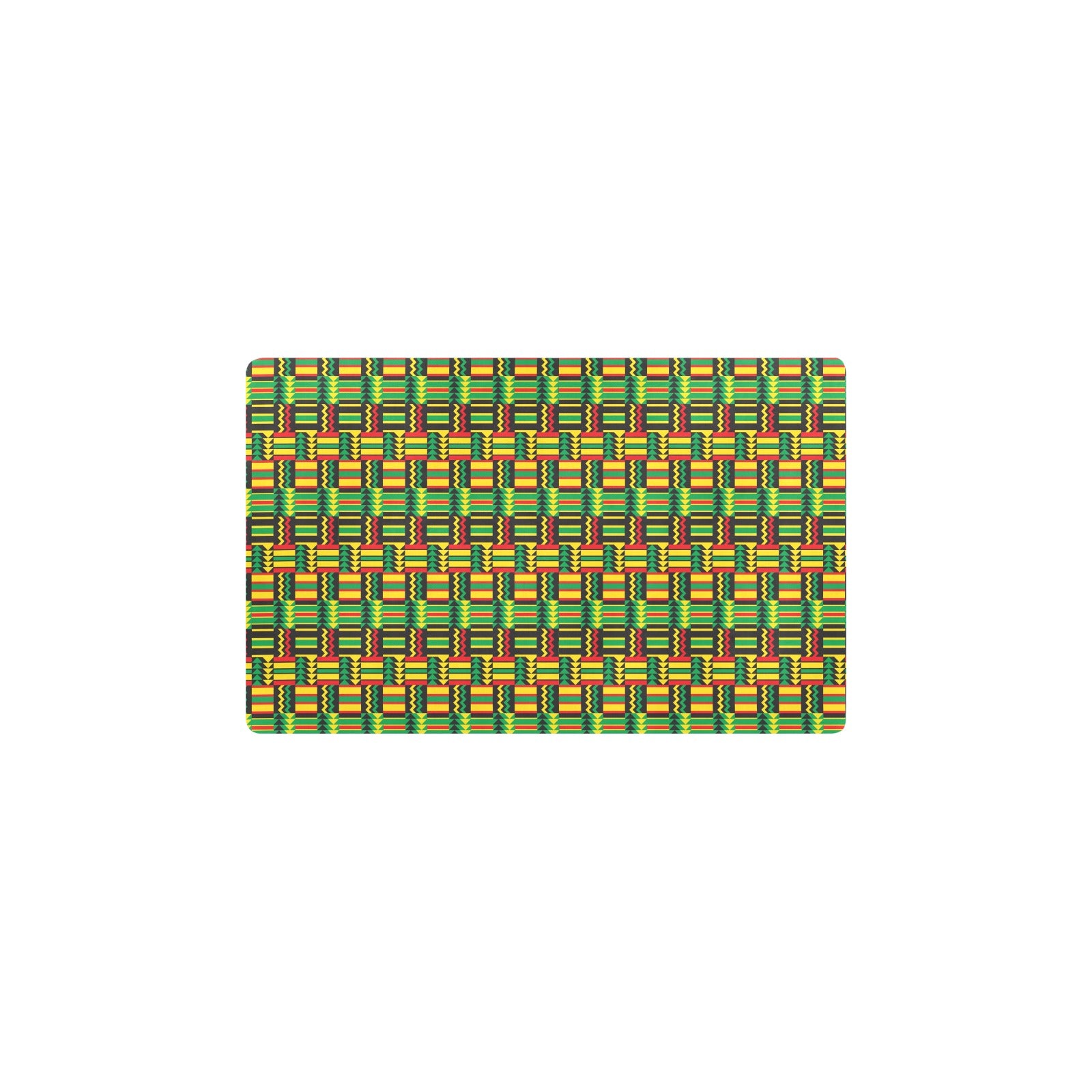 African Zip Zag Print Pattern Kitchen Mat