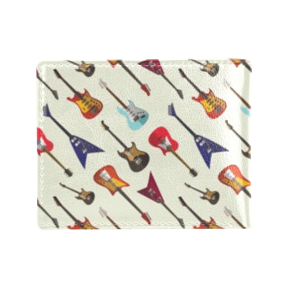 Electric Guitar Print Design LKS404 Men's ID Card Wallet