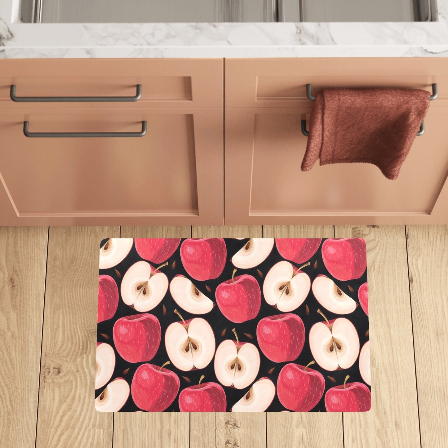 Apple Pattern Print Design AP02 Kitchen Mat