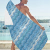 Wave Print Design LKS301 Beach Towel 32" x 71"