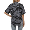 ACU Digital Black Camouflage Women's Hawaiian Shirt