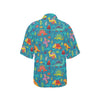 Dinosaur Cartoon Style Women's Hawaiian Shirt