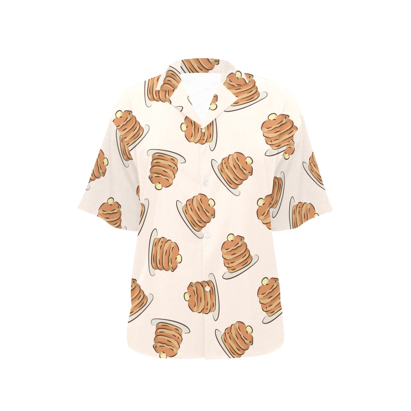 Pancake Pattern Print Design A01 Women's Hawaiian Shirt
