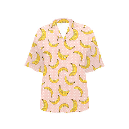 Banana Pattern Print Design BA06 Women's Hawaiian Shirt