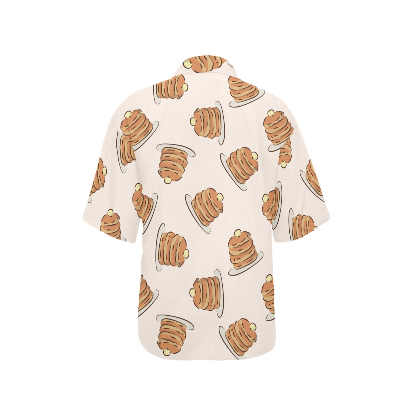 Pancake Pattern Print Design A01 Women's Hawaiian Shirt