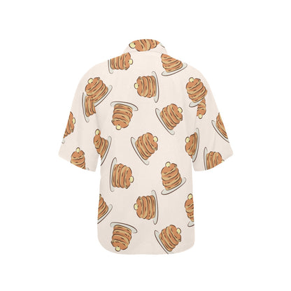 Pancake Pattern Print Design A01 Women's Hawaiian Shirt