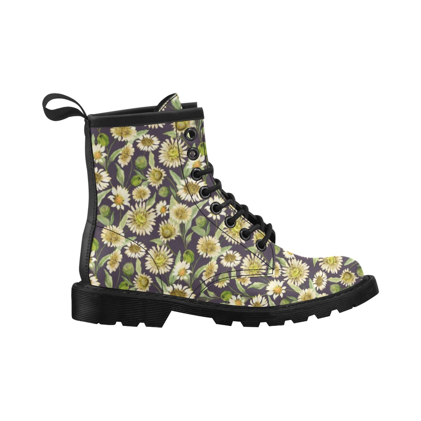 Daisy Vintage Print Pattern Women's Boots