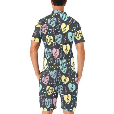 Music note Pattern Print Design A03 Men's Romper