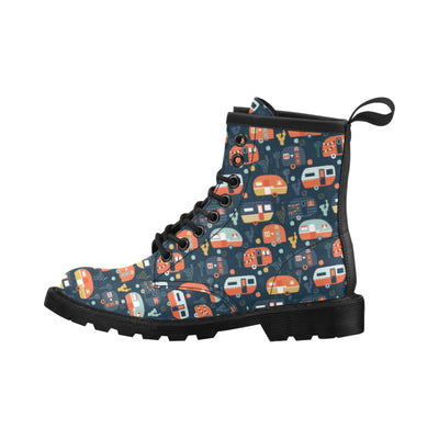 Camper Caravan Print Pattern Women's Boots