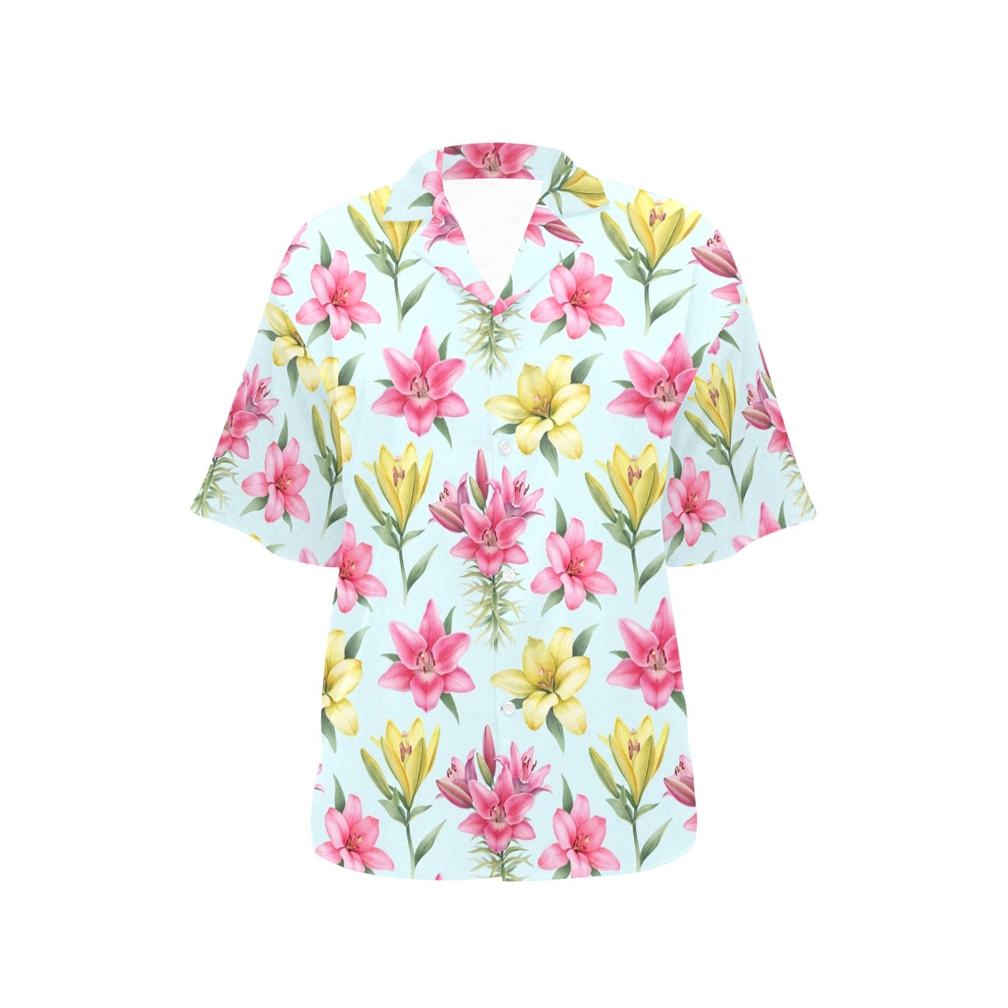 Lily Pattern Print Design LY010 Women's Hawaiian Shirt