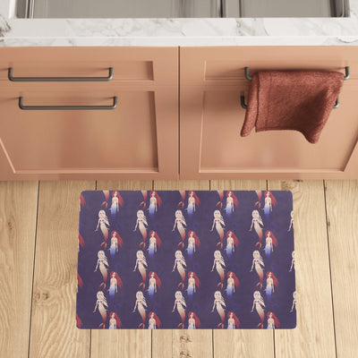 Mermaid Pattern Print Design 02 Kitchen Mat
