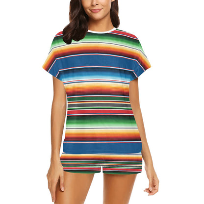 Serape Print Design LKS303 Women's Short Pajama Set
