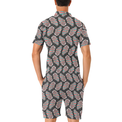 Angel Wings Pattern Print Design 05 Men's Romper